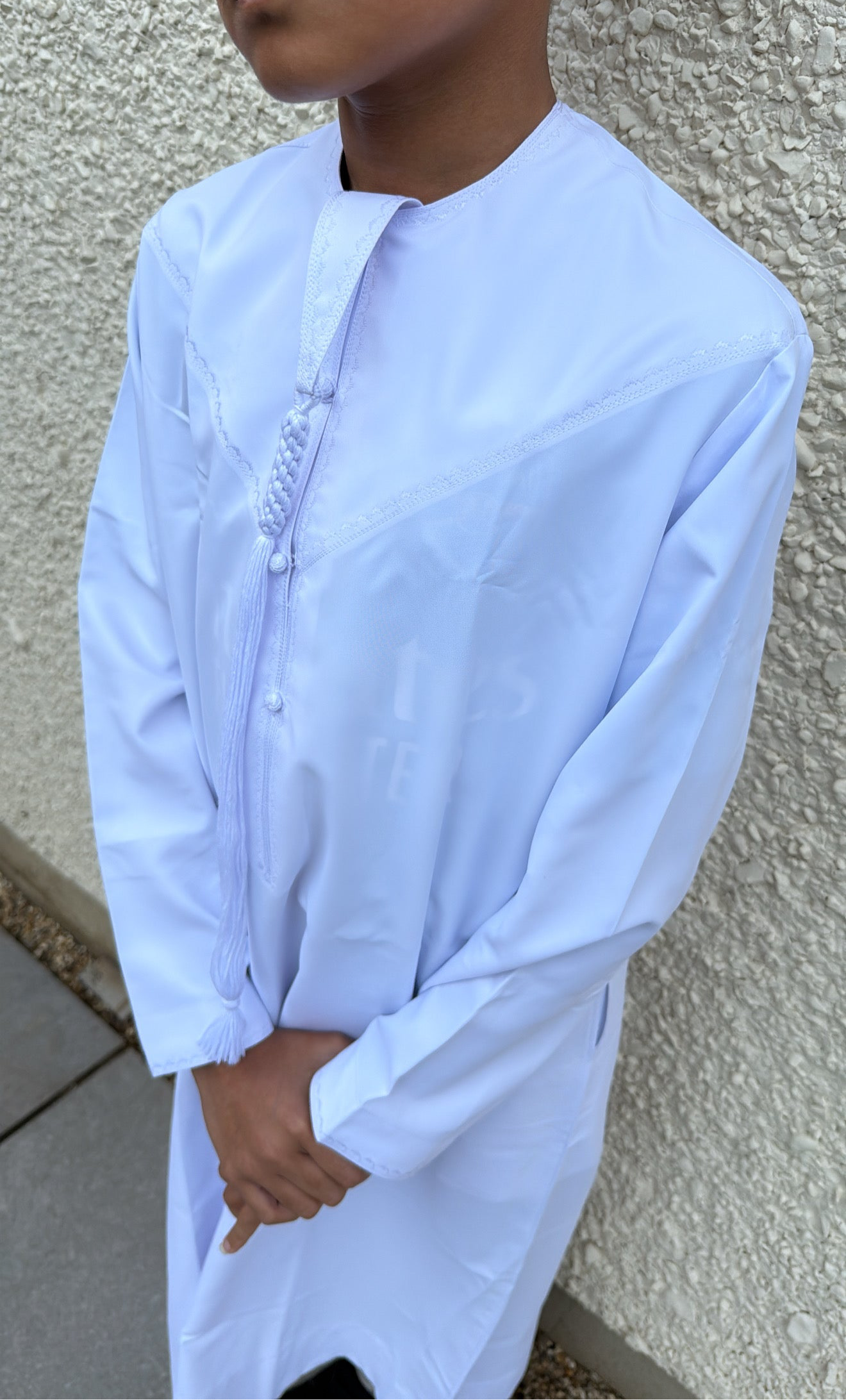 Kids white Emirati thobe