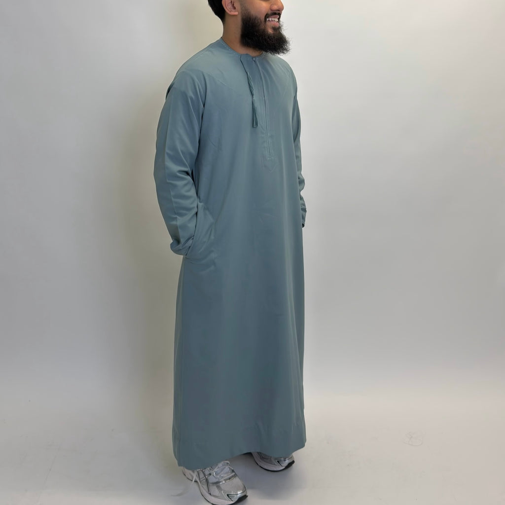 Dusty blue Omani thobe
