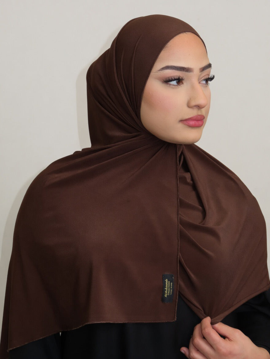 Qahwa Chocolate Premium Jersey Hijab