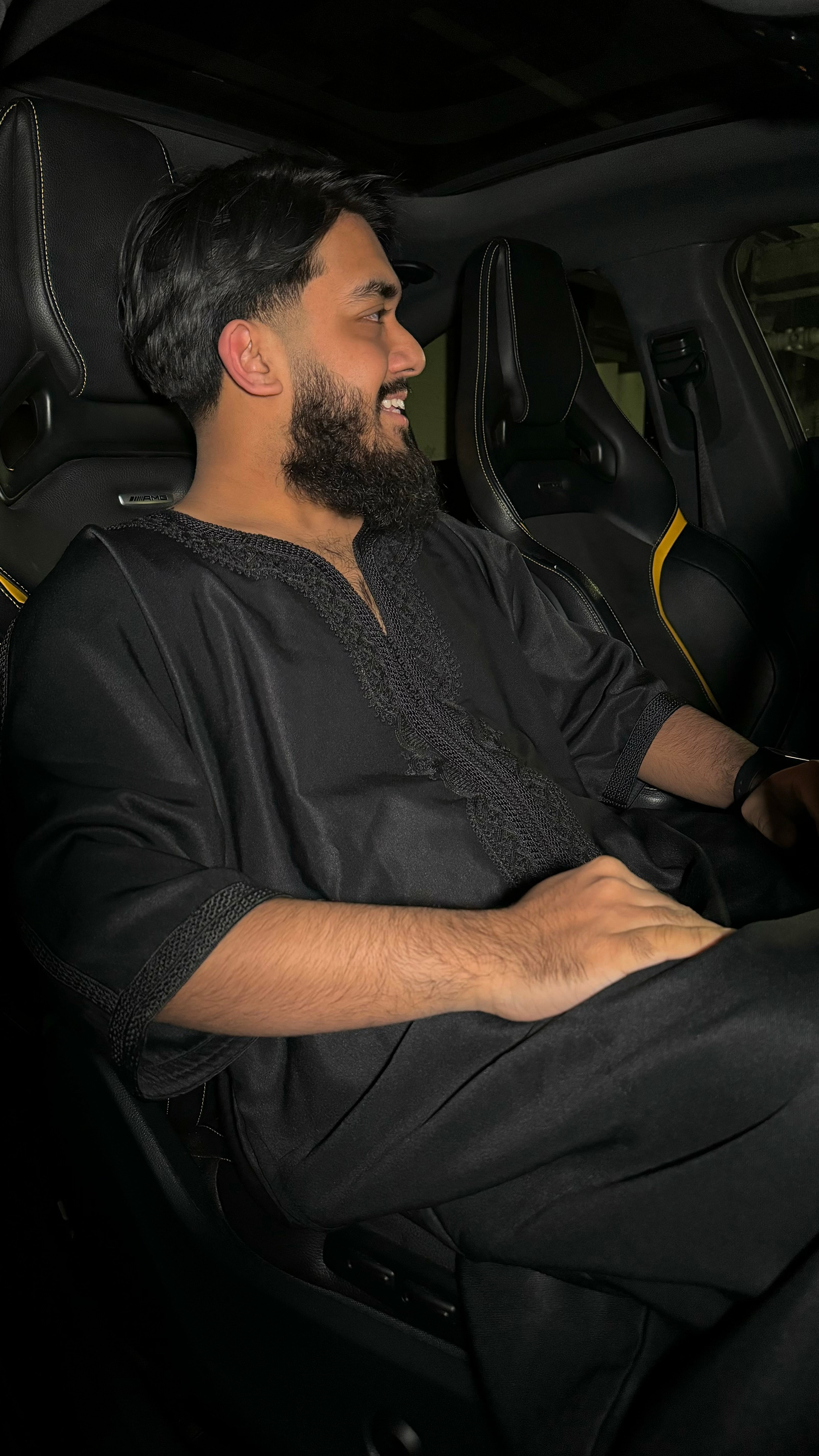 Black Moroccan thobe