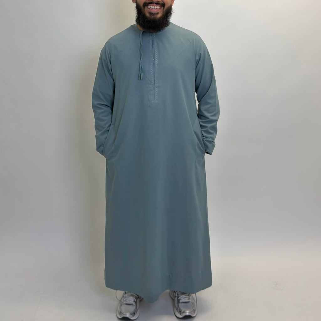 Dusty blue Omani thobe